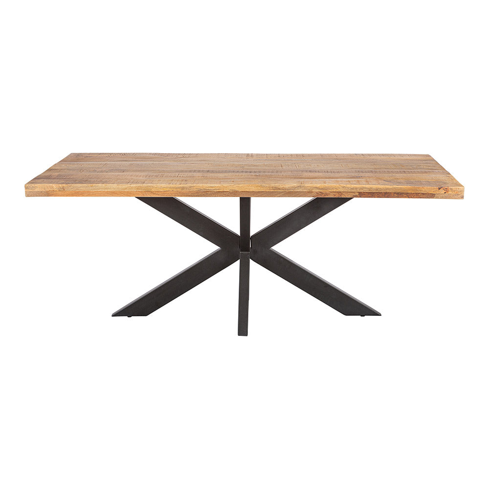 Mangohouten Eettafel Rechthoek Donald 220x100 cm (6cm)