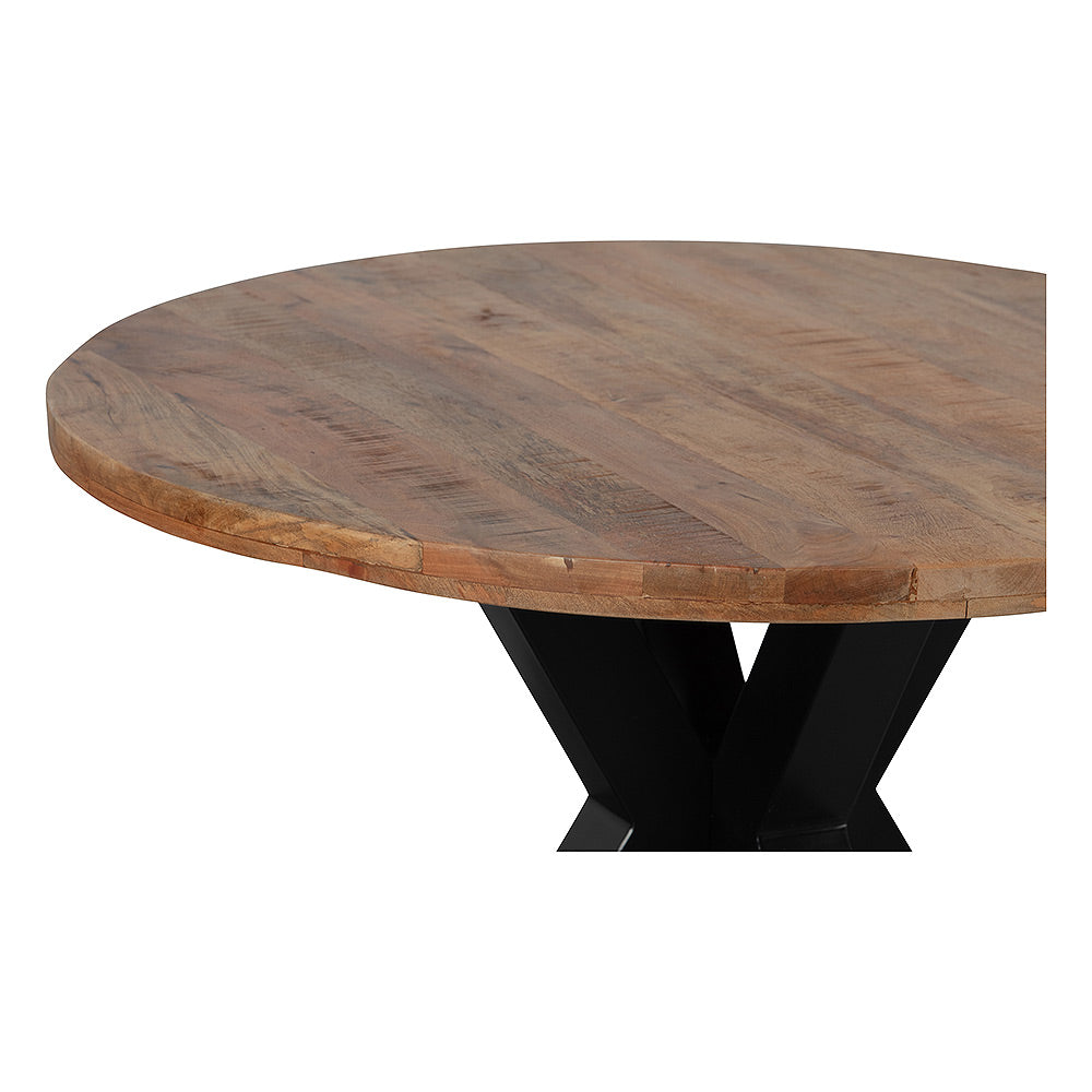 Mangohouten Eettafel Rond Tara 130 cm (5cm)