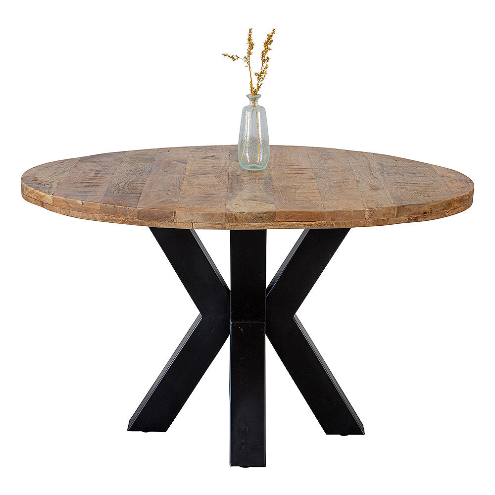 Mangohouten Eettafel Rond Tara 140 cm (5cm)