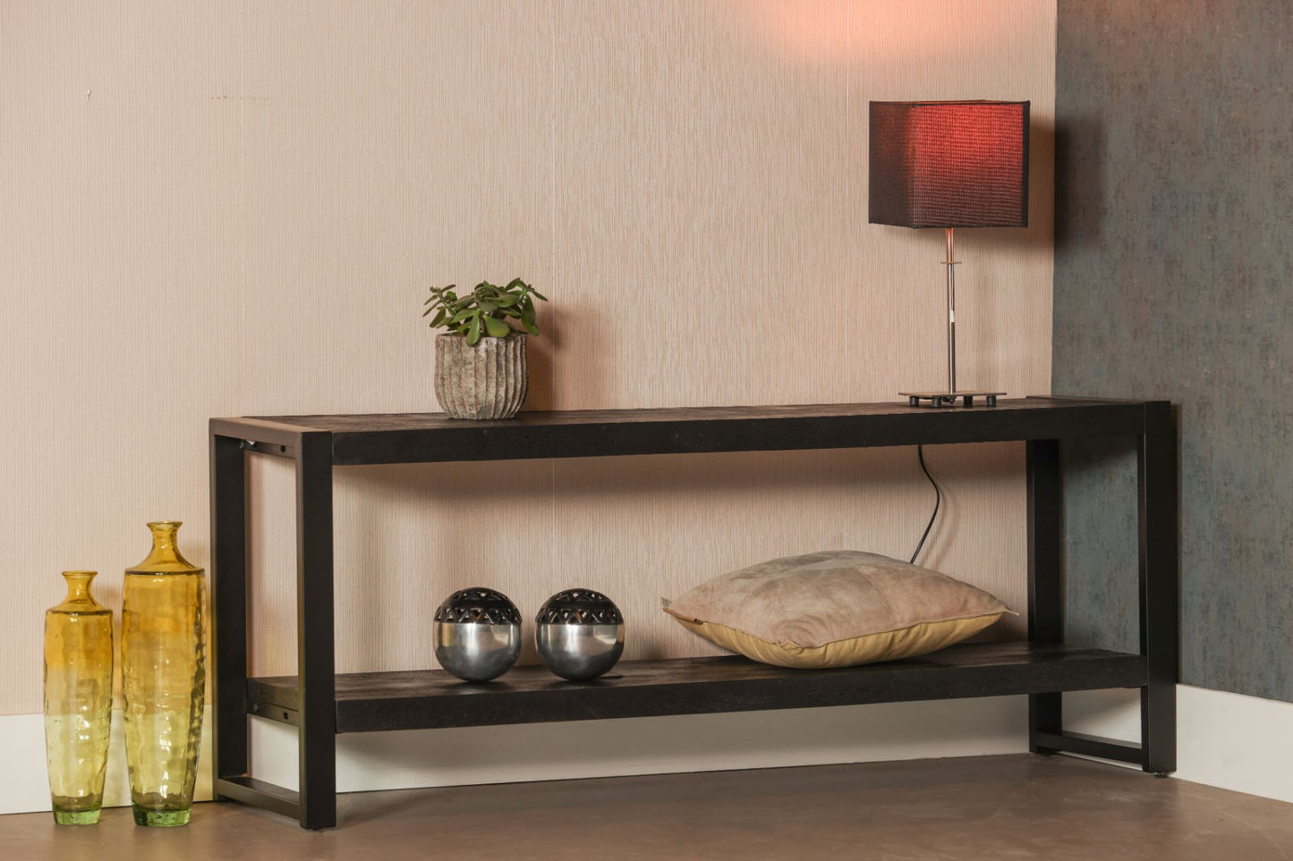 Mangohouten TV Meubel Britt 150 cm Zwart