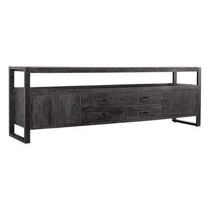 Mangohouten TV Meubel Britt 190 cm Zwart