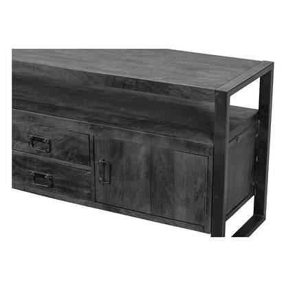 Mangohouten TV Meubel Britt 190 cm Zwart