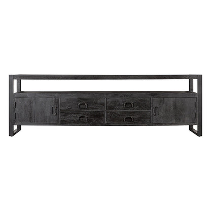 Mangohouten TV Meubel Britt 220 cm Zwart
