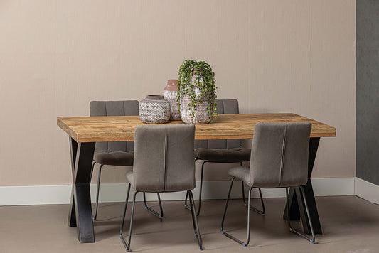 Mangohouten Eettafel Rechthoek Cedric 260x100 cm (6cm)