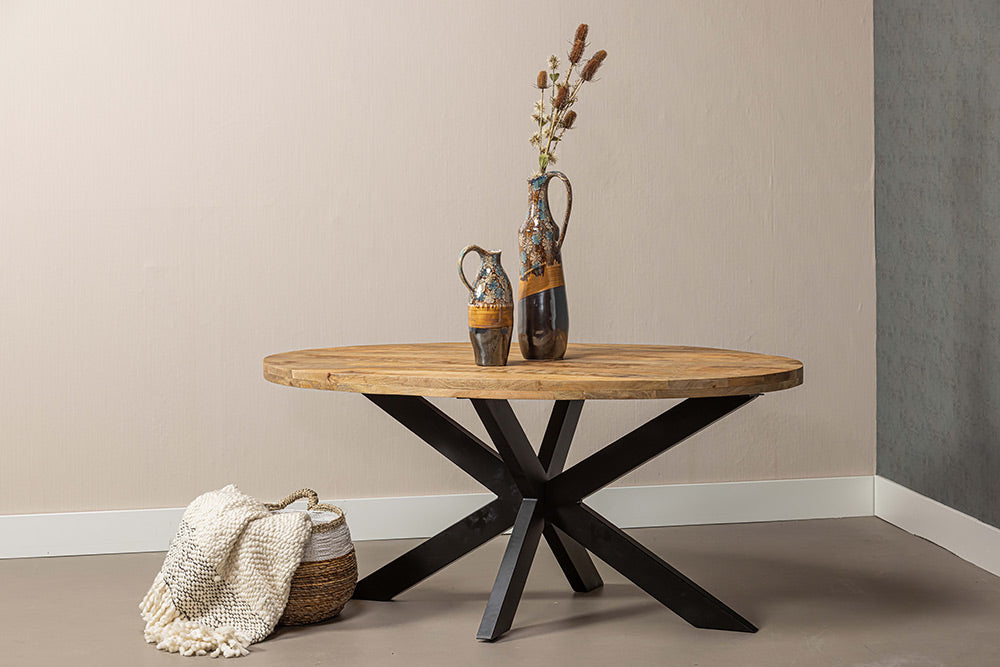 Mangohouten Eettafel Ovaal Oscar 240x110 cm (6cm)