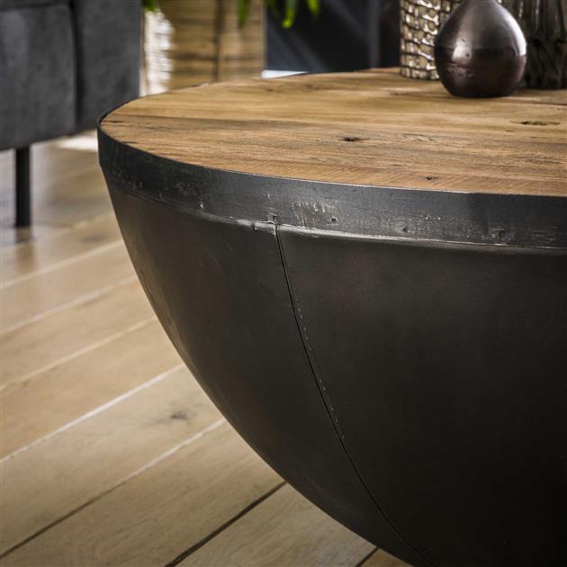 Modera - Salontafel Ø90 Raft - Robuust hardhout