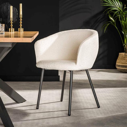 Modera - Armstoel curve. VPE2 - Boucle wit - set van: 2