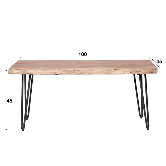 Modera - Eetkamerbank edge 100 - Massief acacia naturel