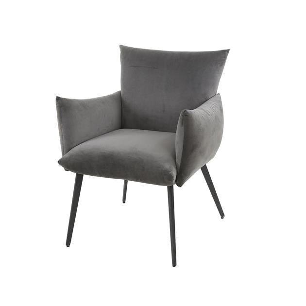 Modera - Eetkamerfauteuil lobby - Antraciet velours