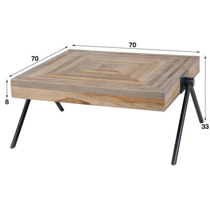 Modera - Salontafel Teca balance 70x70 - Teakhout verweerd