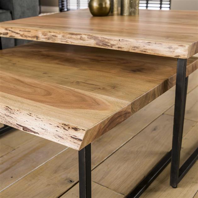 Modera - Salontafel set-2 edge - Massief acacia naturel