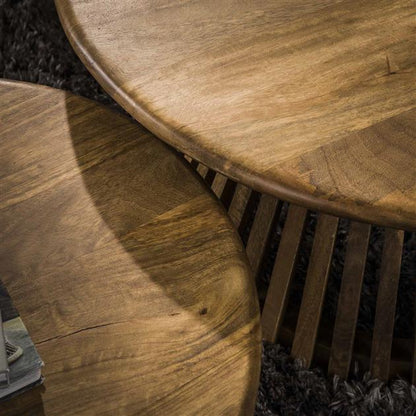 Modera - Salontafel set-2 tweak conisch - Massief mango zandkleur