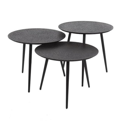 Modera - Salontafel set-3 rond metallic - Grijs