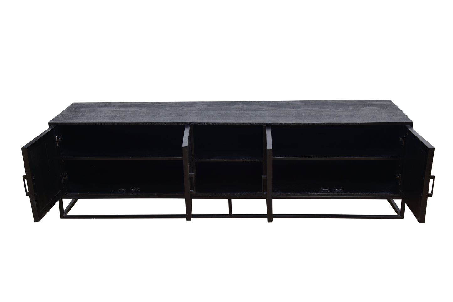 Mangohouten TV Meubel Sabia 200 cm Zwart