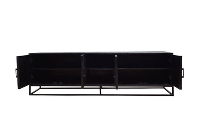 Mangohouten TV Meubel Sabia 200 cm Zwart