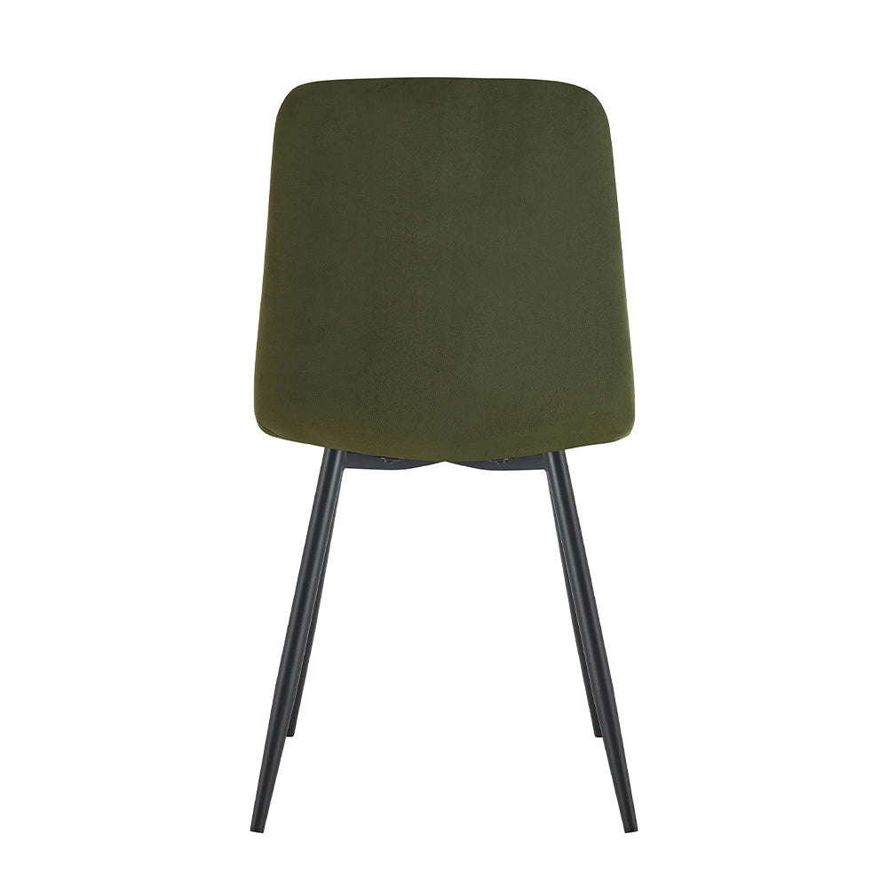 Eetkamerstoel Arendal Groen met zwart onderstel