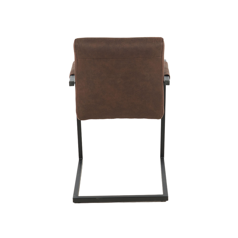 Eetkamerstoel Kolding Bruin met zwart onderstel