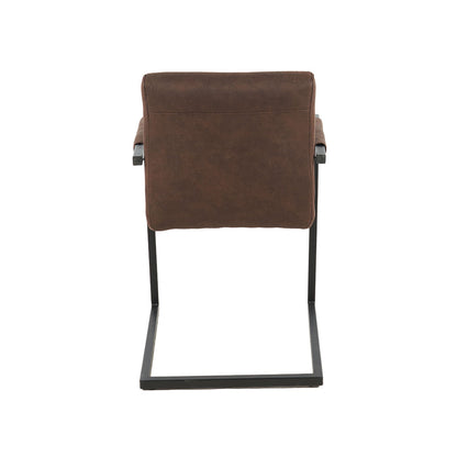 Eetkamerstoel Kolding Bruin met zwart onderstel