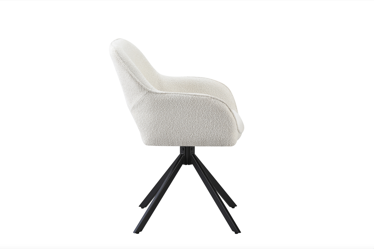 Eetkamerstoel Imani teddy wit 180° draaibaar