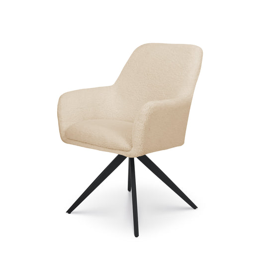 Eetkamerstoel Lynn teddy gebroken wit