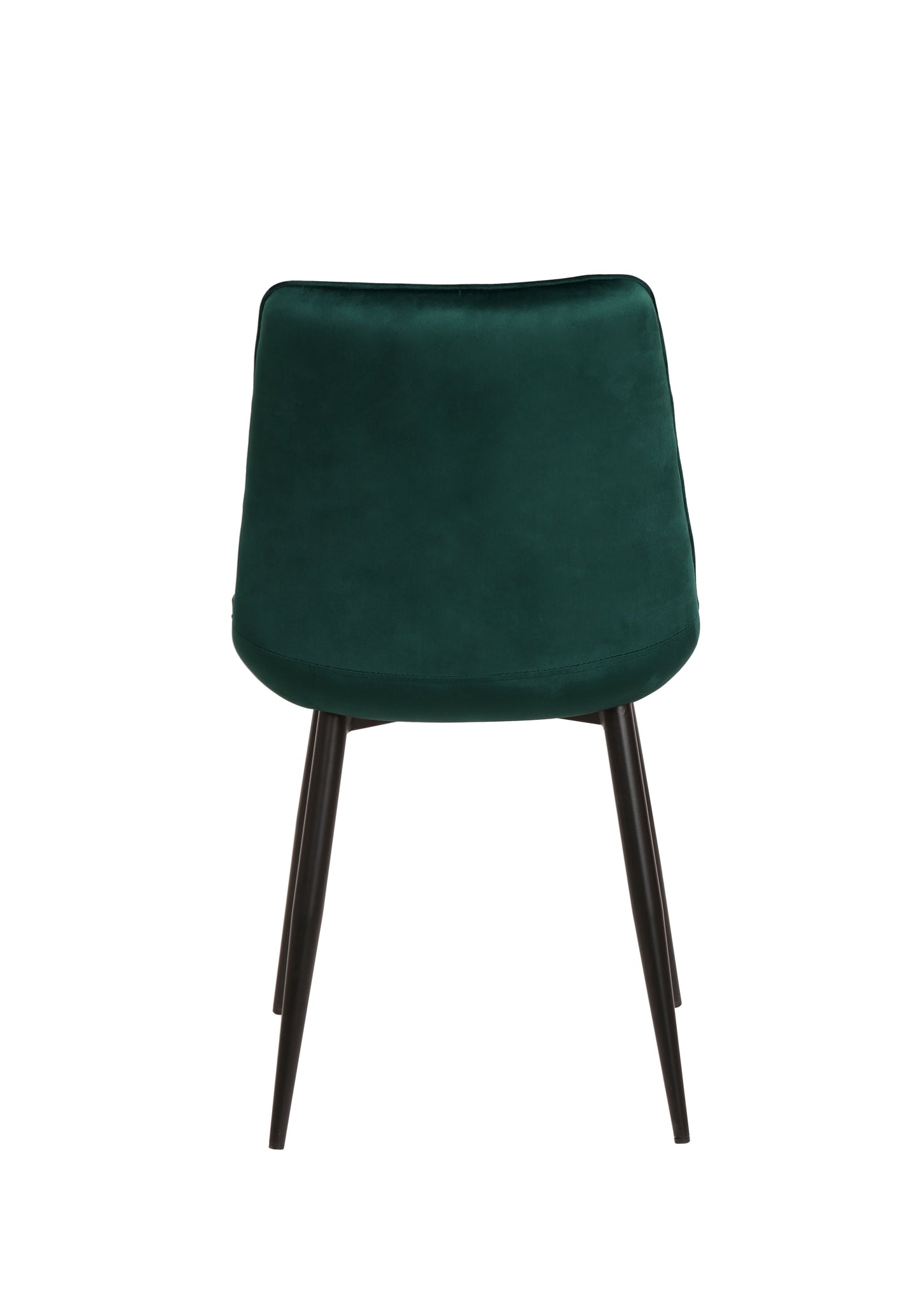 Eetkamerstoel Bergen Donkergroen Fluweel met zwart onderstel
