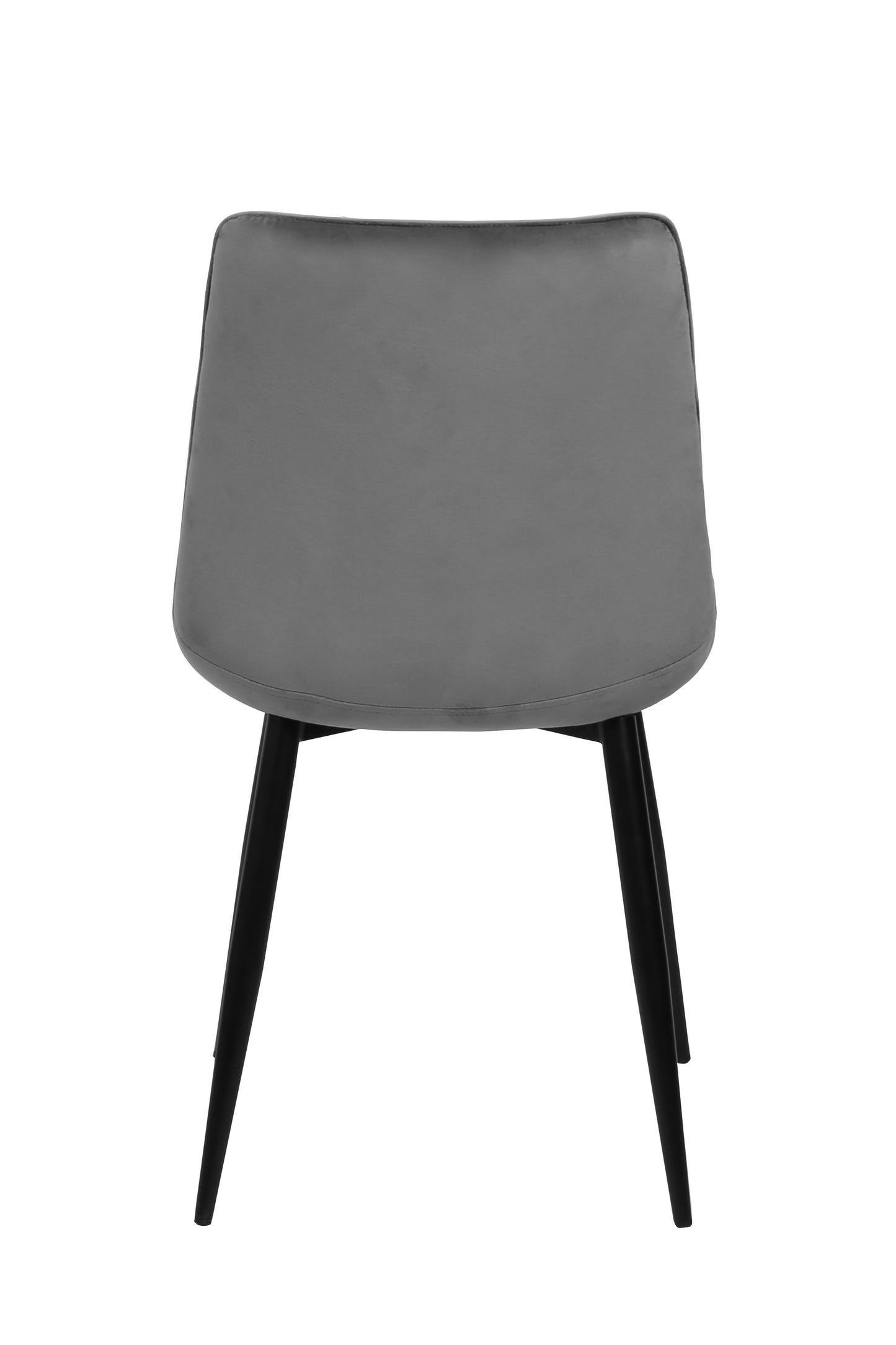 Eetkamerstoel Bergen Grijs Fluweel met zwart onderstel