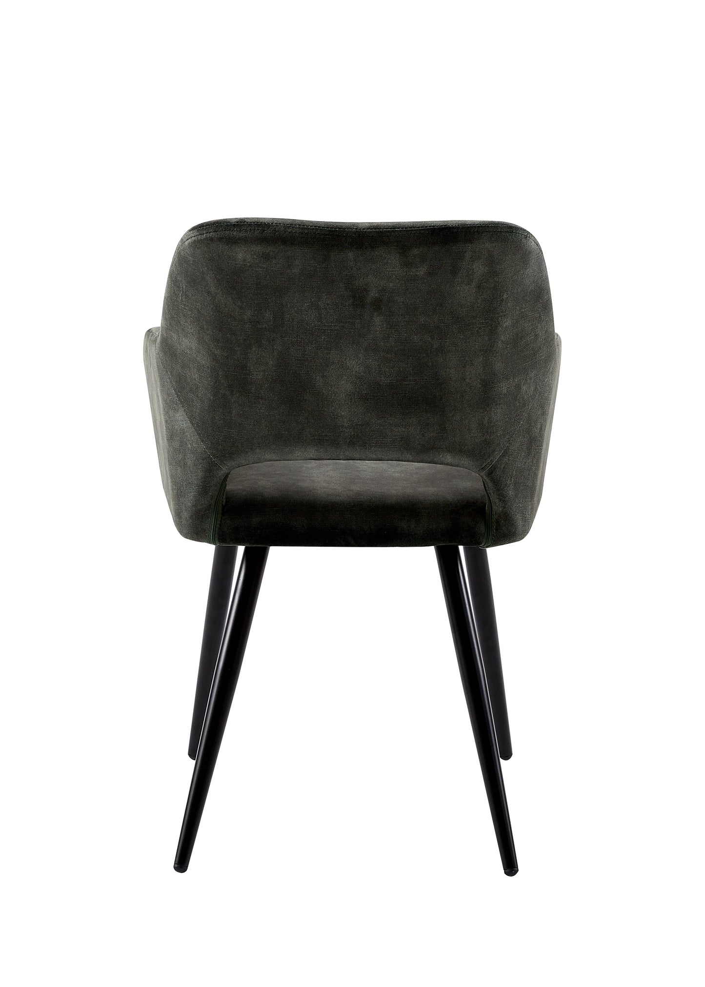 Eetkamerstoel Oslo Donkergroen Fluweel met zwart onderstel
