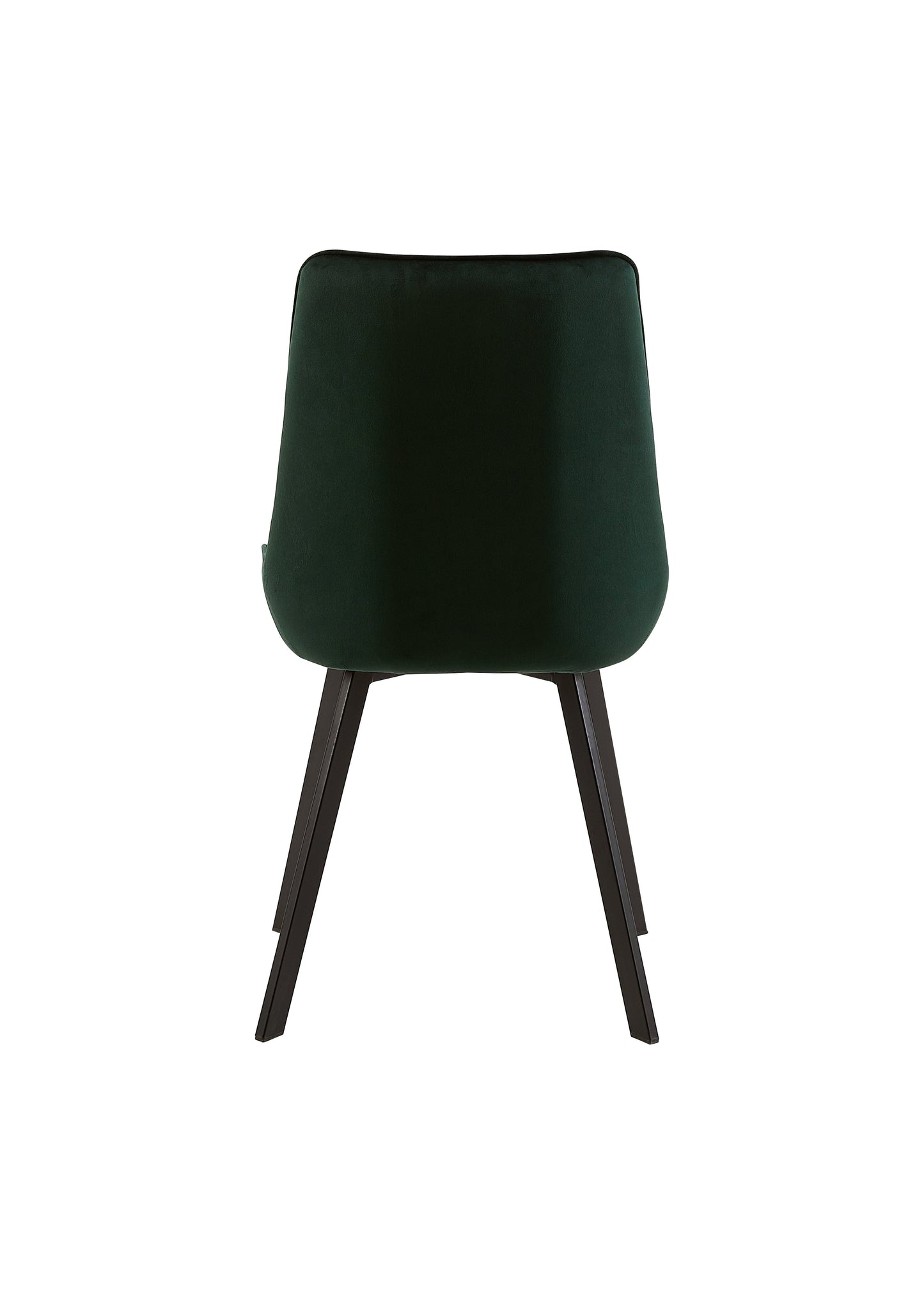 Eetkamerstoel Brøndby Donkergroen Fluweel met zwart onderstel