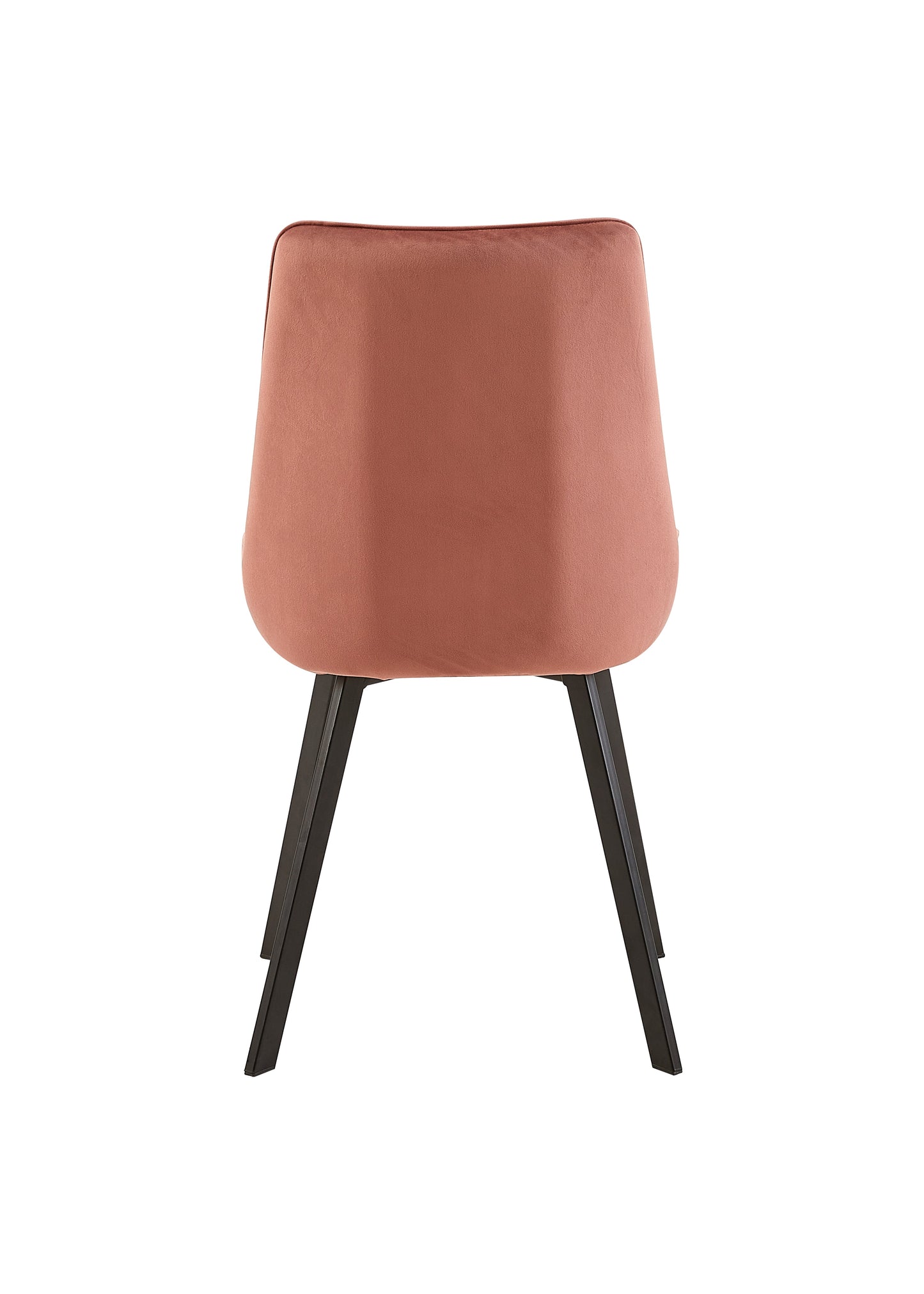 Eetkamerstoel Brøndby Roze Fluweel met zwart onderstel