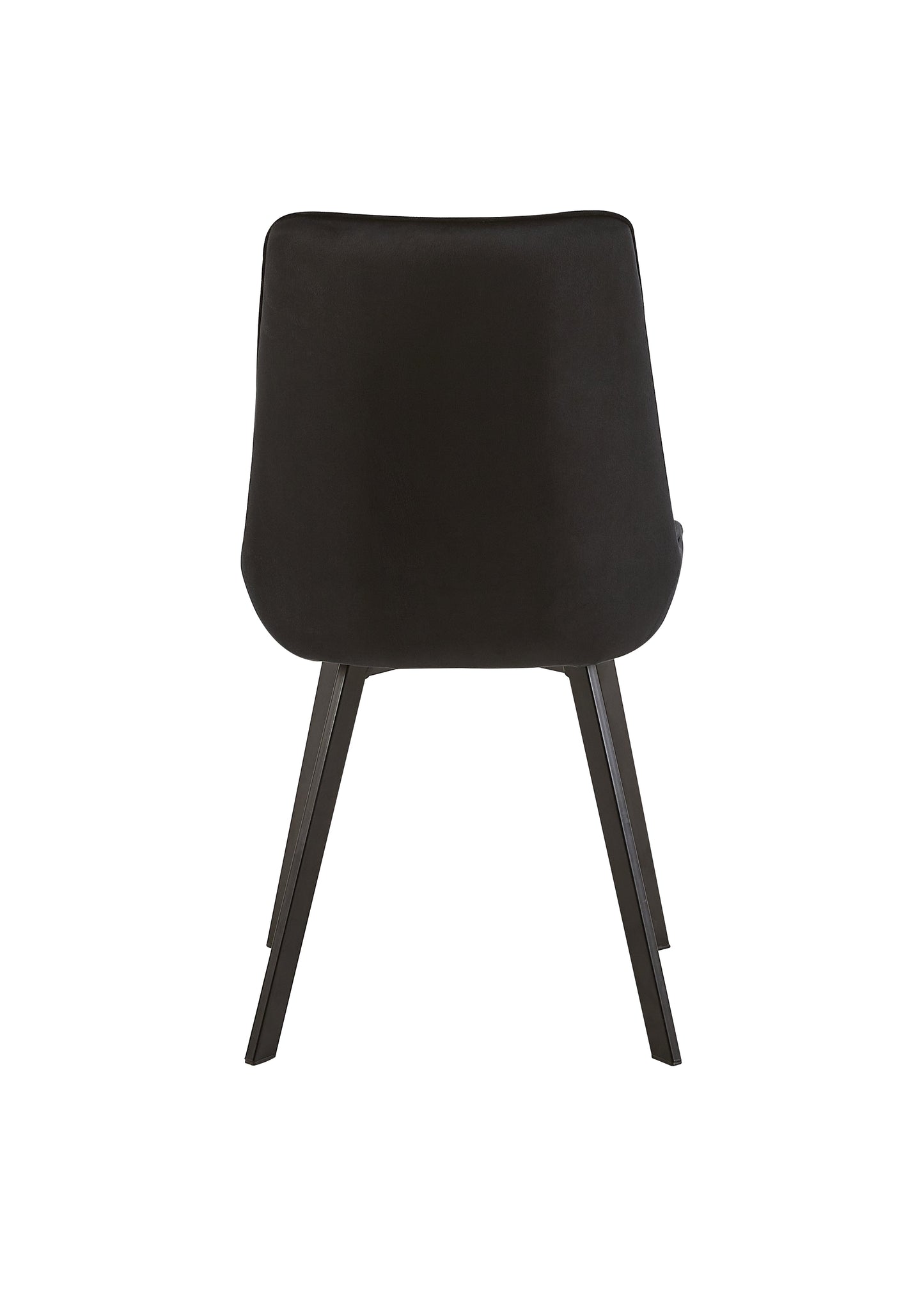 Eetkamerstoel Brøndby Zwart Fluweel met zwart onderstel