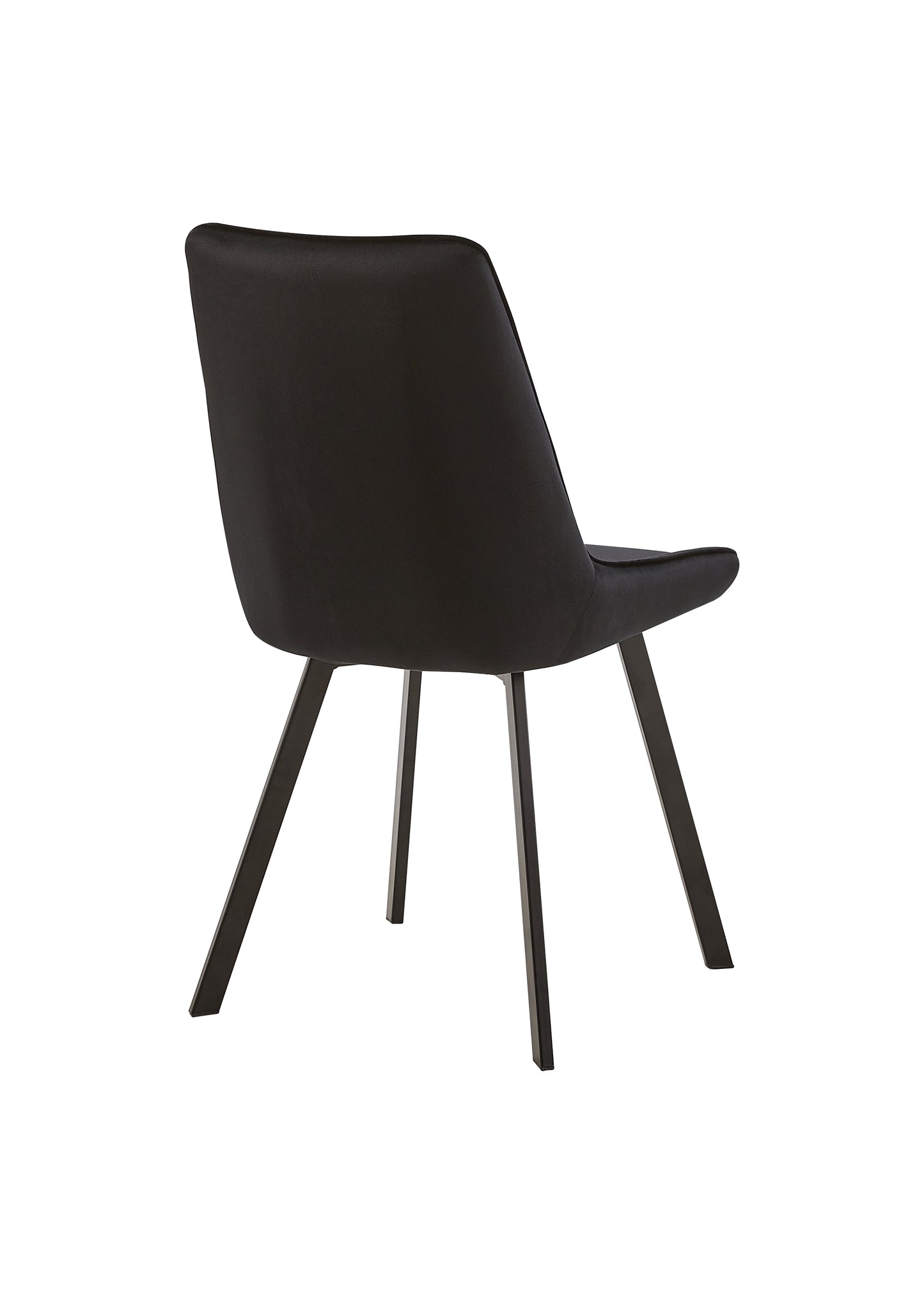 Eetkamerstoel Brøndby Zwart Fluweel met zwart onderstel