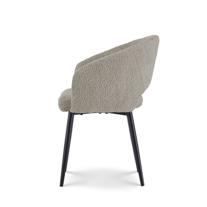 Eetkamerstoel Anna bouclé taupe