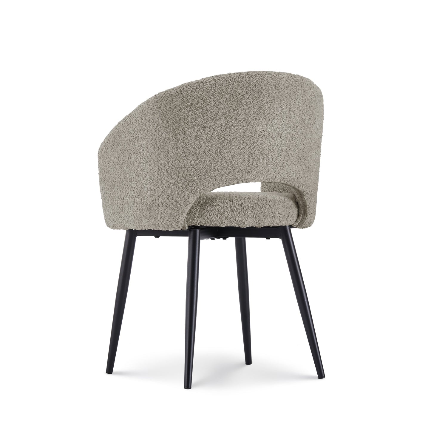 Eetkamerstoel Anna bouclé taupe