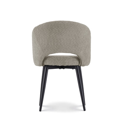 Eetkamerstoel Anna bouclé taupe