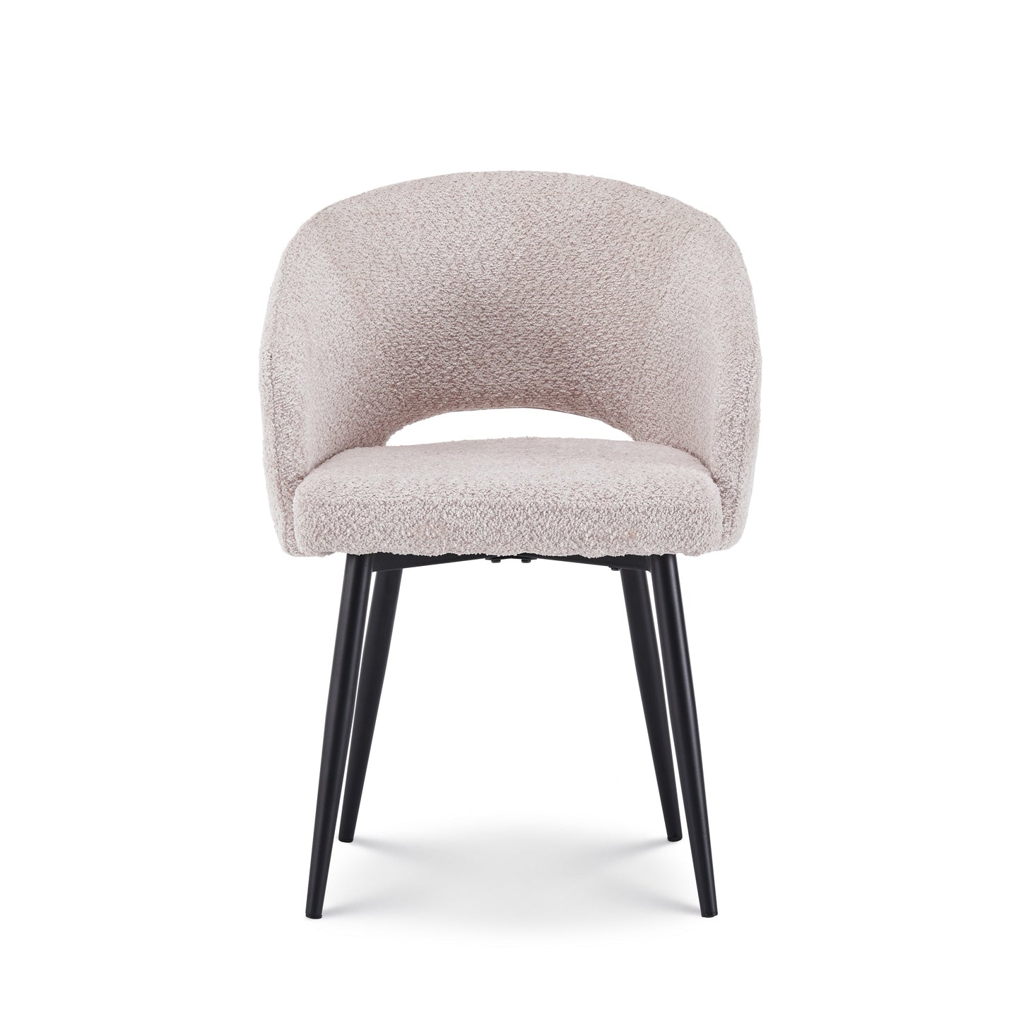 Eetkamerstoel Anna bouclé oud roze