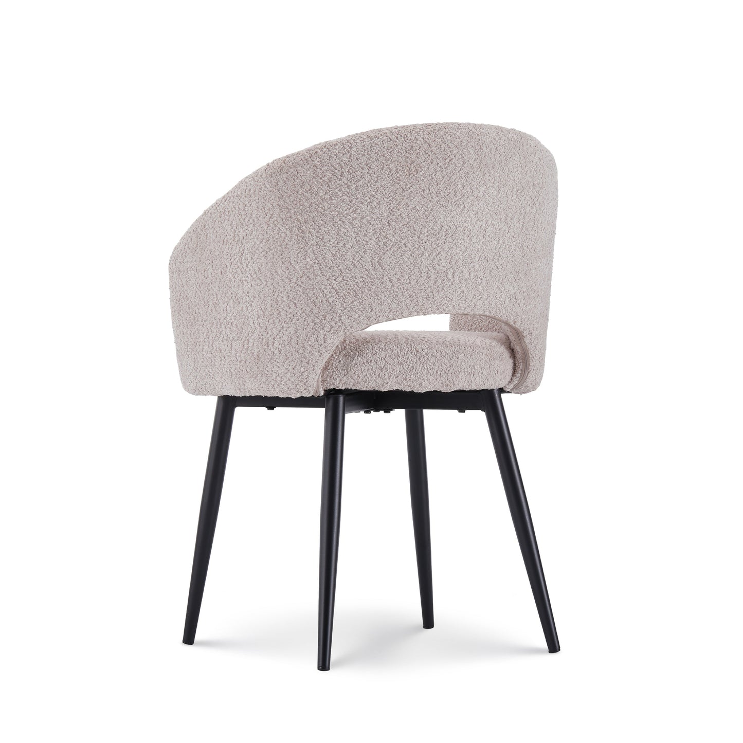 Eetkamerstoel Anna bouclé oud roze