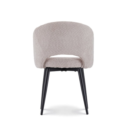 Eetkamerstoel Anna bouclé oud roze