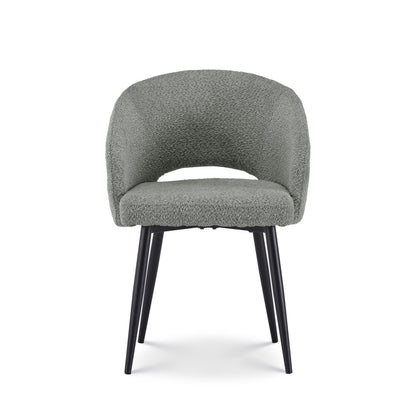 Eetkamerstoel Anna bouclé Grijs