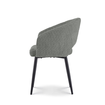 Eetkamerstoel Anna bouclé Grijs