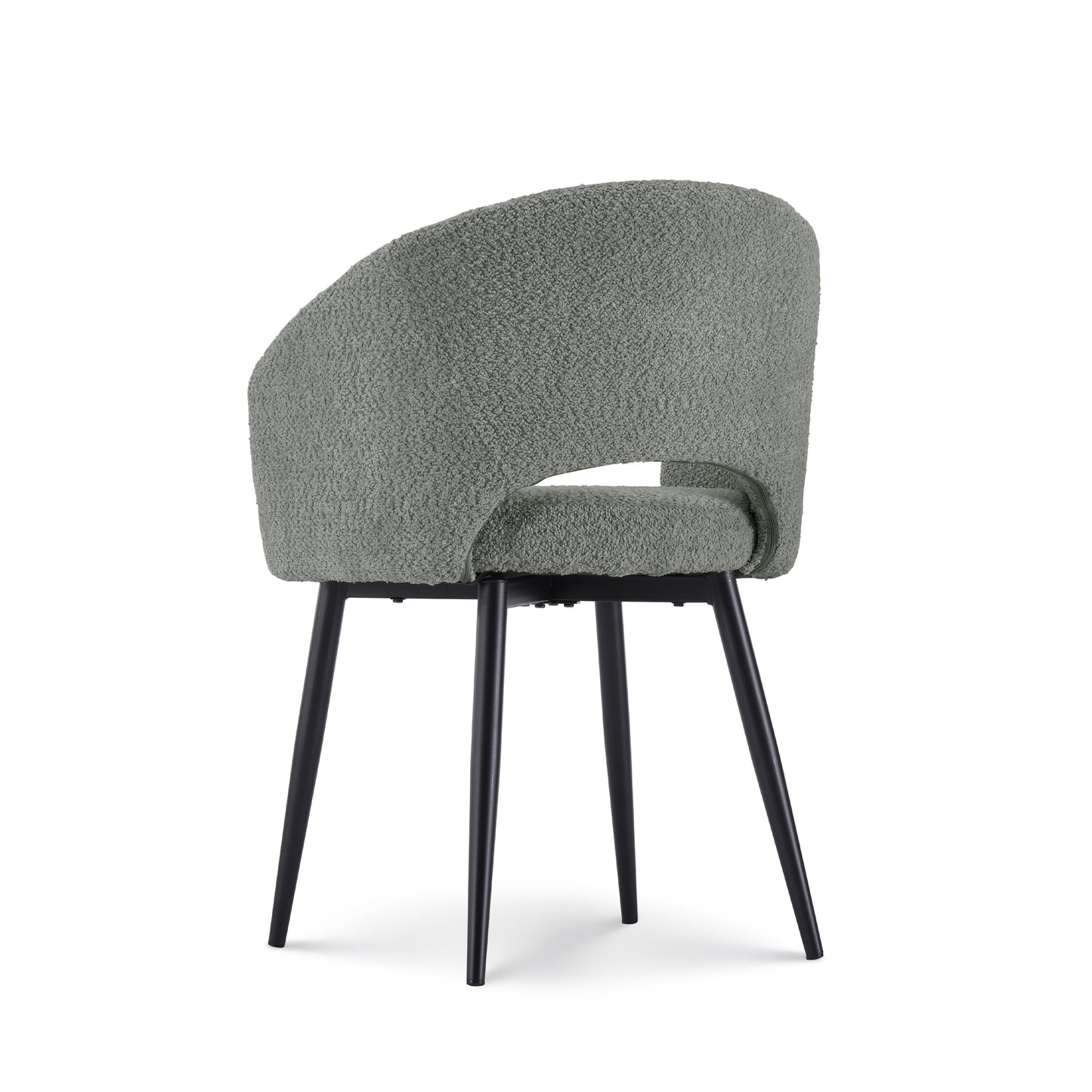 Eetkamerstoel Anna bouclé Grijs