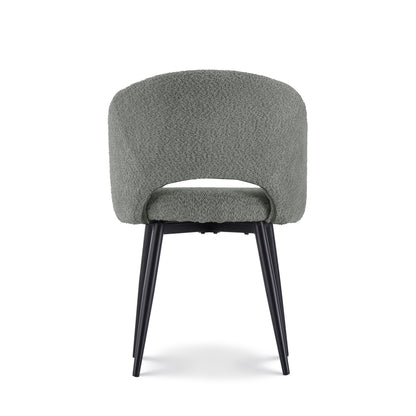 Eetkamerstoel Anna bouclé Grijs
