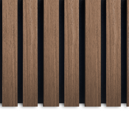 Akoestische Wandpanelen Gerookt Eiken-Hout | 270cm x 60cm | 3-zijdig écht houtfineer
