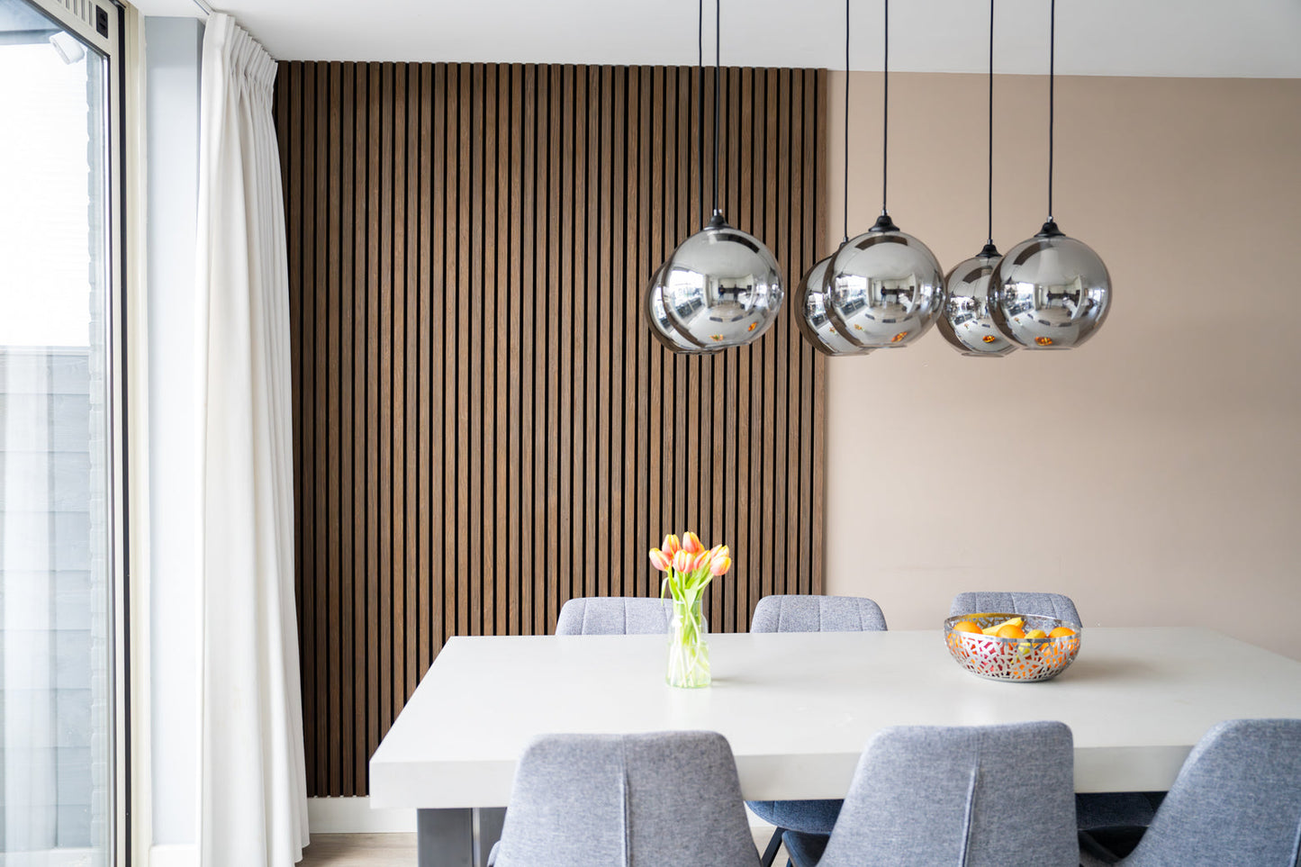 Akoestische Wandpanelen Gerookt Eiken-Hout | 270cm x 60cm | 3-zijdig écht houtfineer