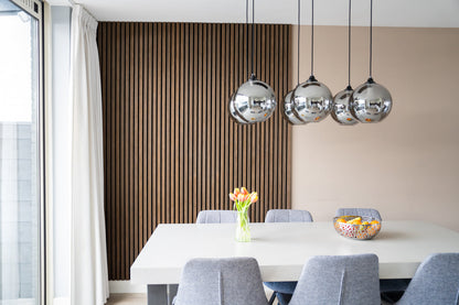 Akoestische Wandpanelen Gerookt Eiken-Hout | 270cm x 60cm | 3-zijdig écht houtfineer