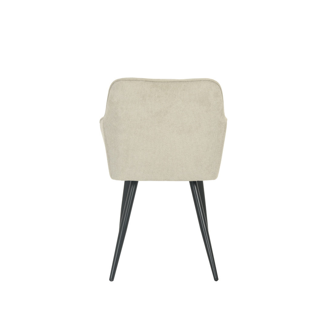 Eetkamerstoel Bornholm Zand met zwart onderstel